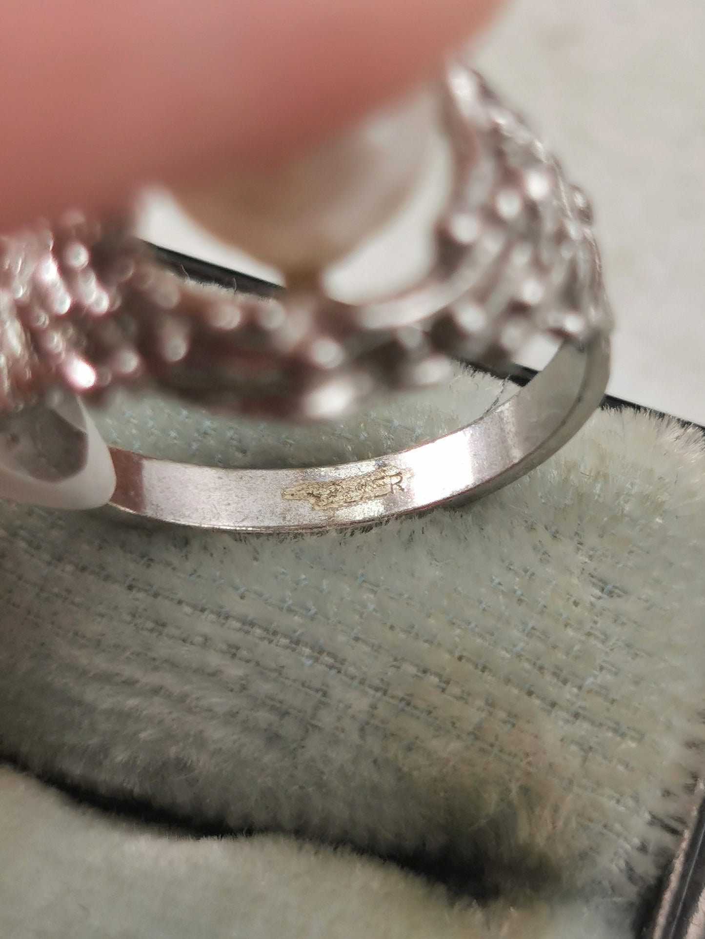 Vintage Mid-century Modern Sterling Silver Cultured Pearl Ring