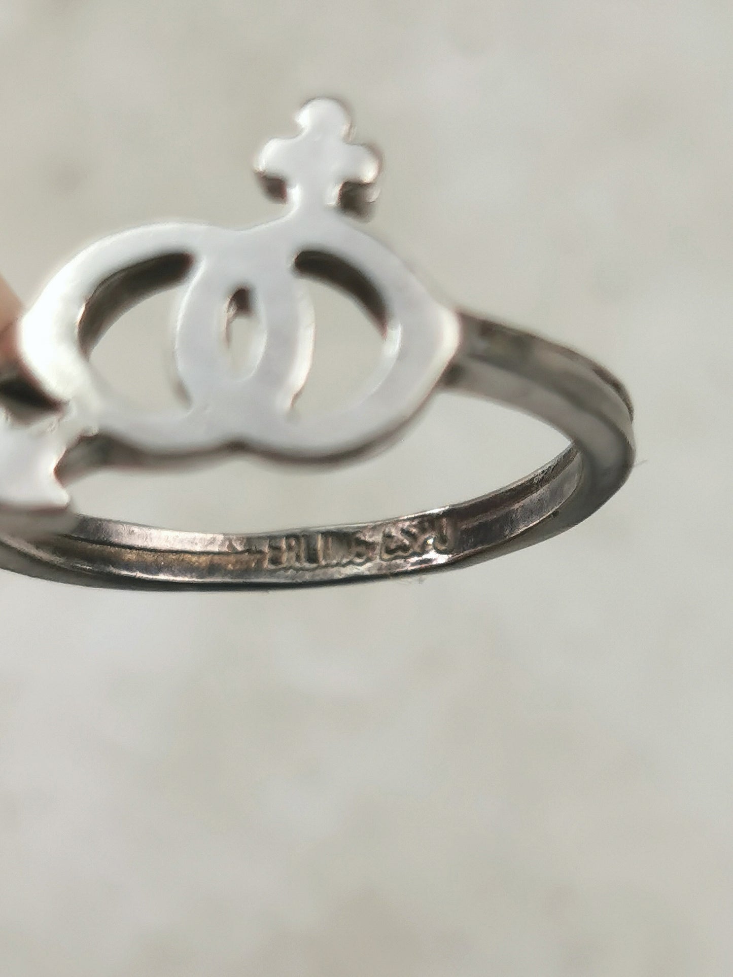 Vintage Sterling Silver Girl/Boy Ring