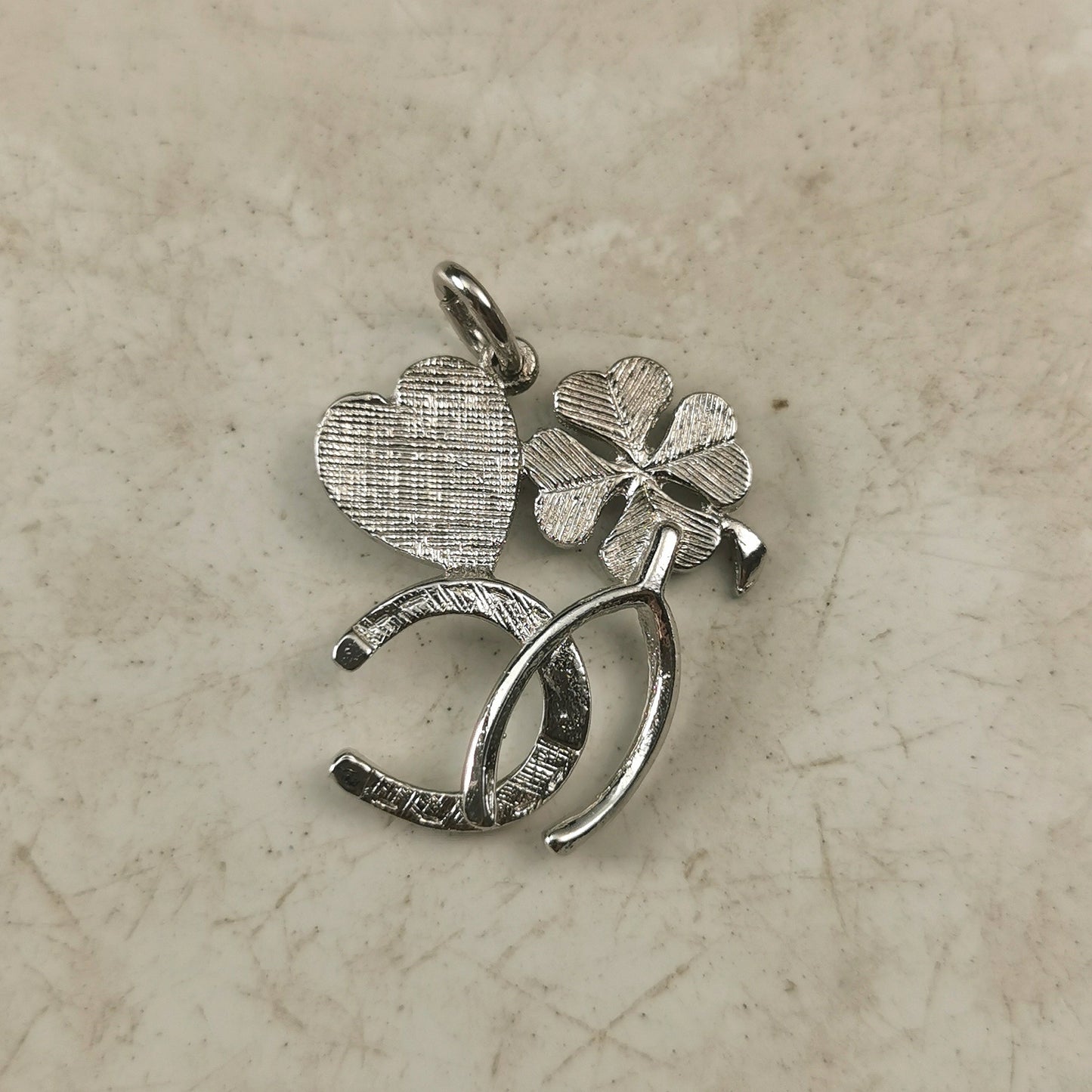 Vintage Sterling Silver Good Luck Charm
