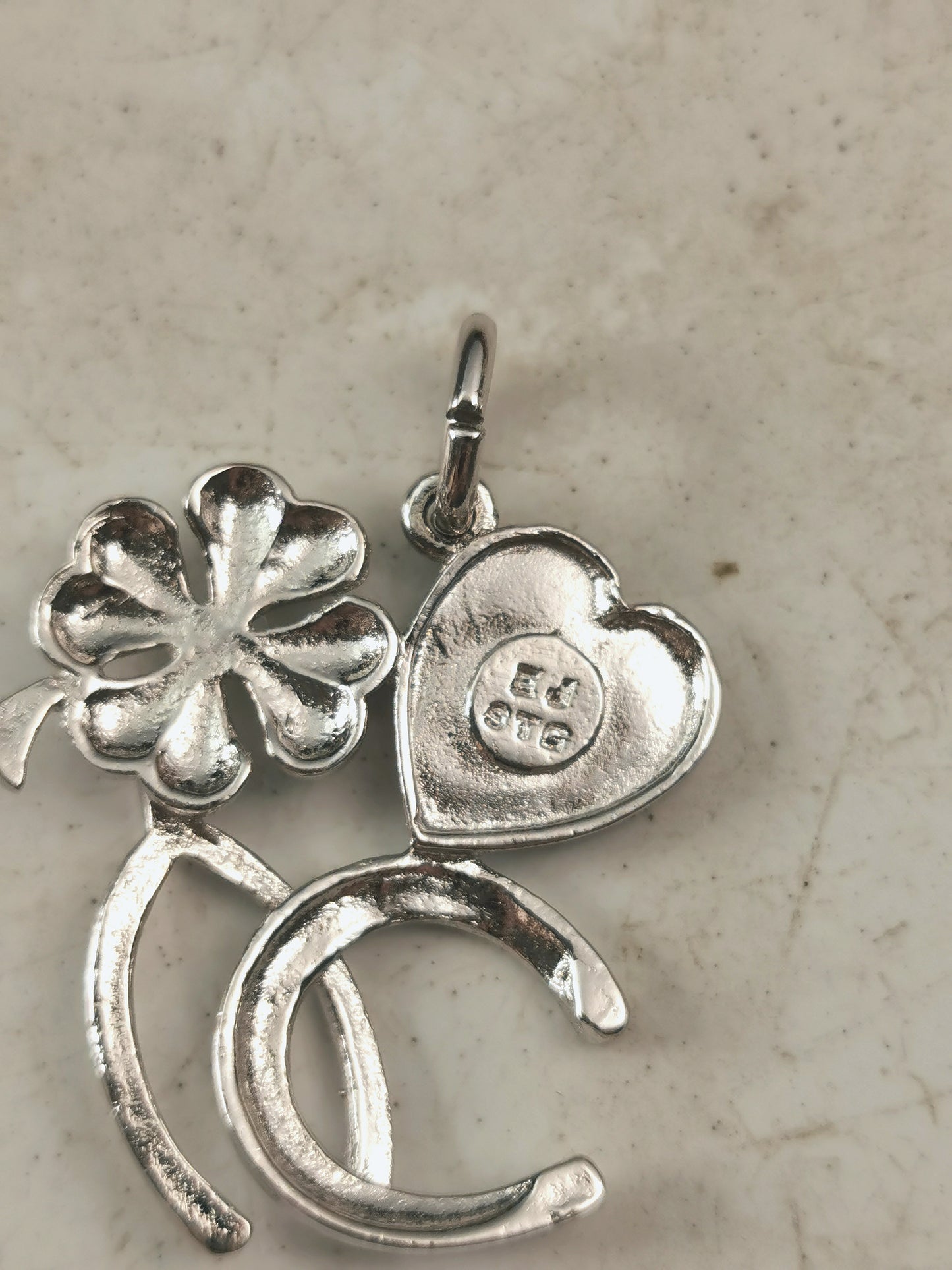Vintage Sterling Silver Good Luck Charm