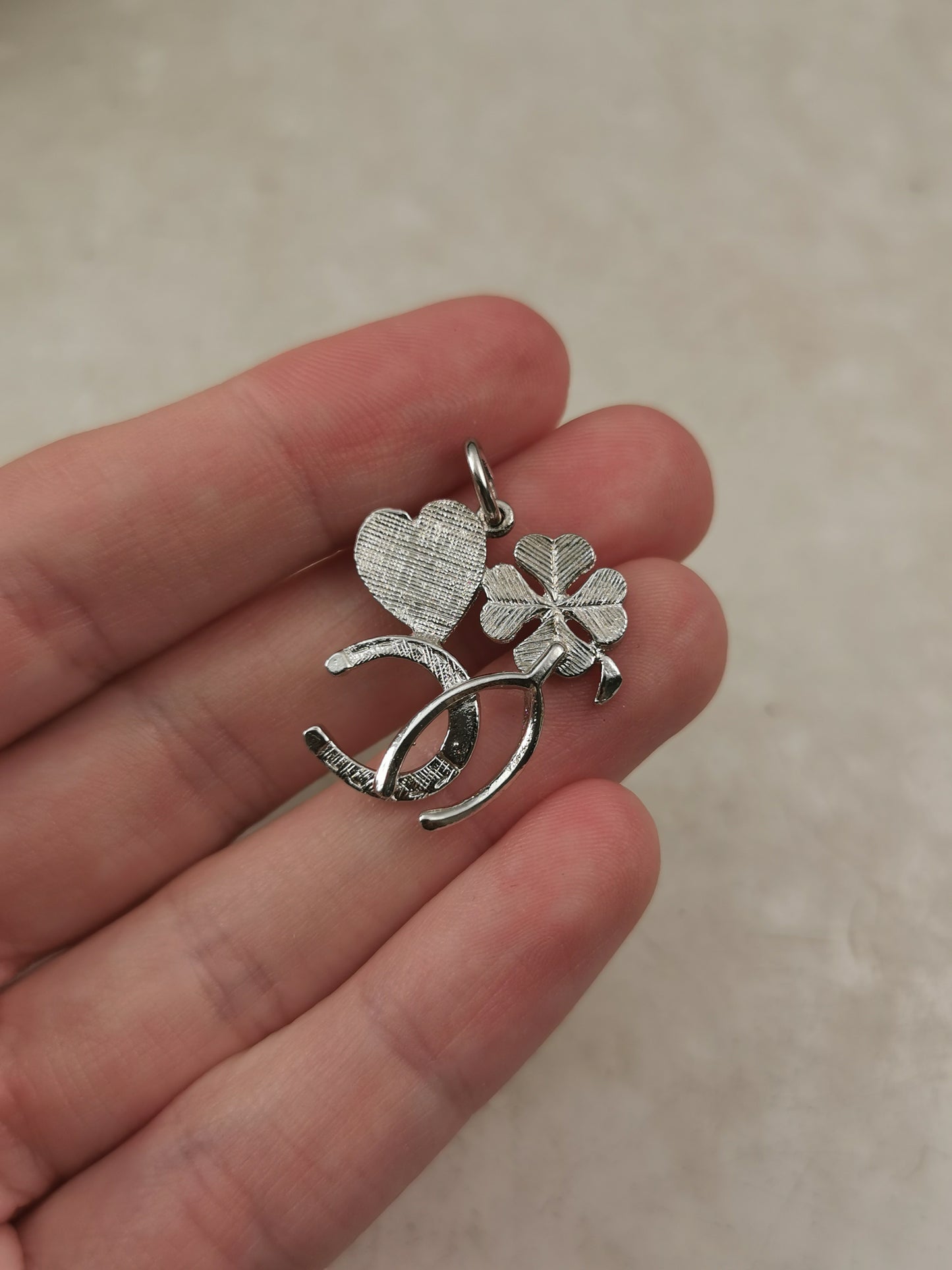 Vintage Sterling Silver Good Luck Charm