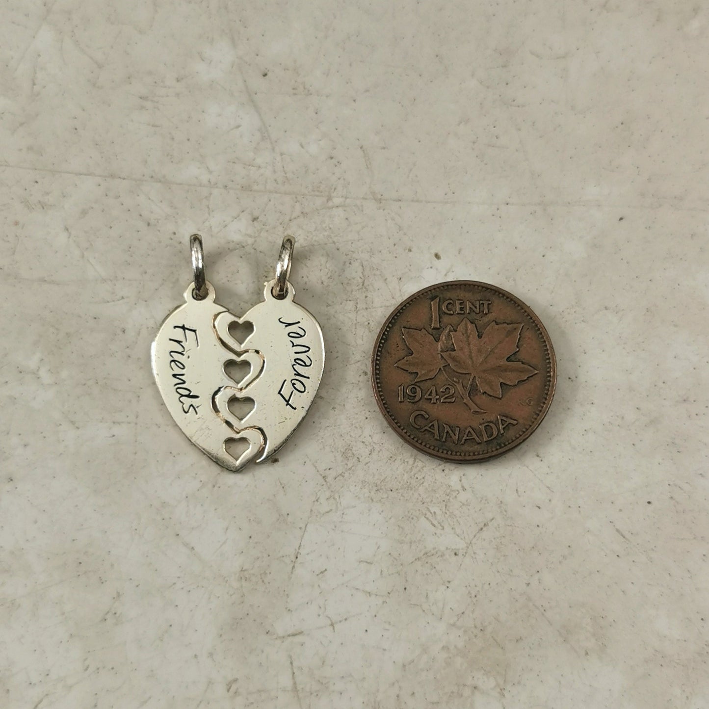 Estate Sterling Silver Friends Forever Breakable Charm