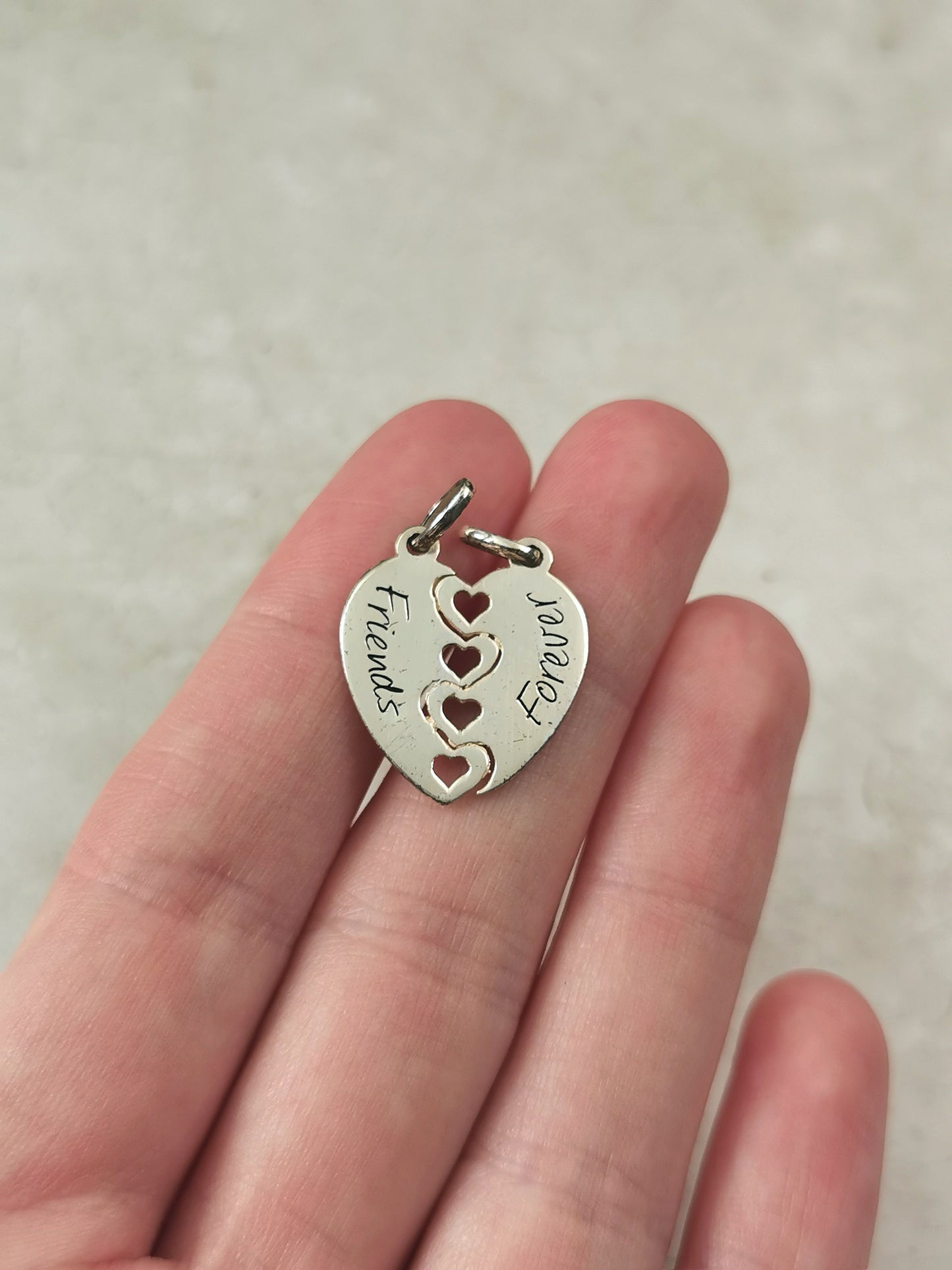 Estate Sterling Silver Friends Forever Breakable Charm