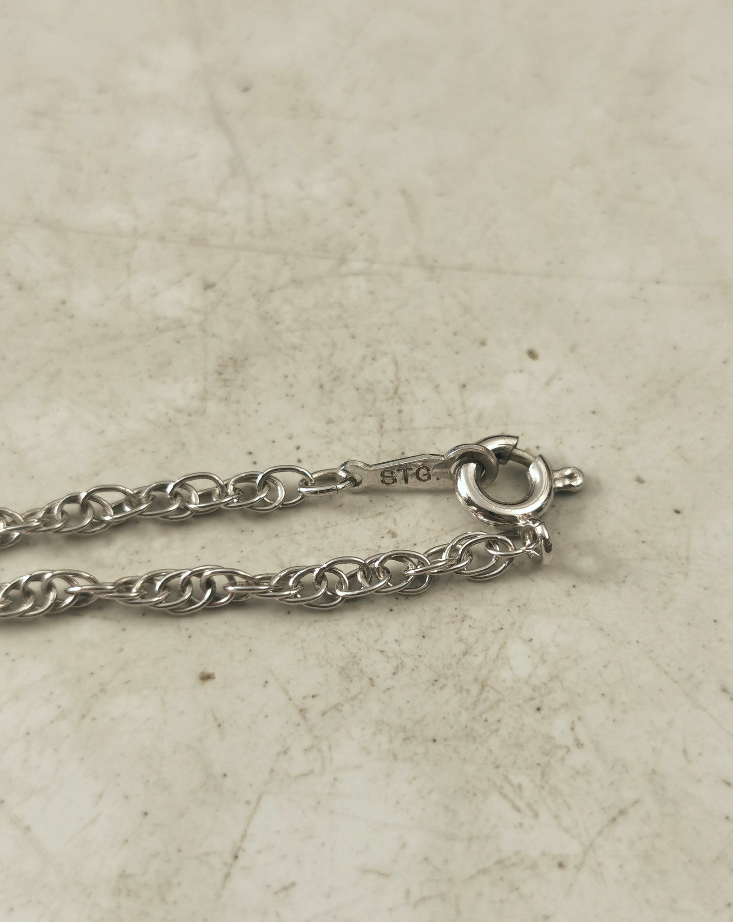 Vintage Sterling Silver Gemini Disc Necklace