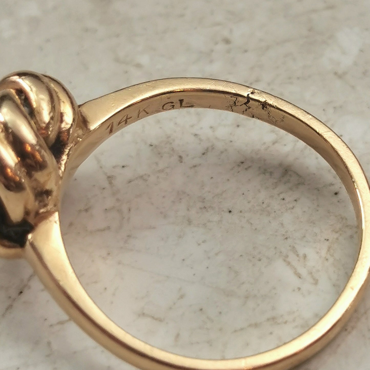 Estate 14k Yellow Gold Love Knot Ring