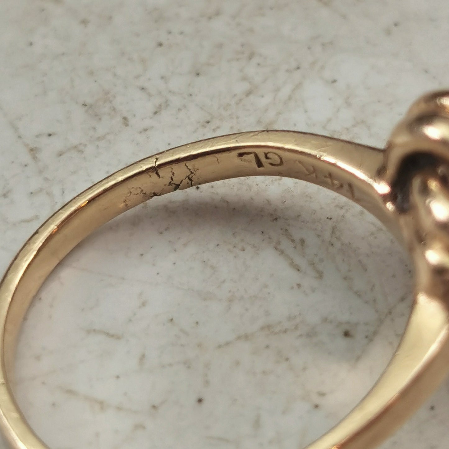 Estate 14k Yellow Gold Love Knot Ring