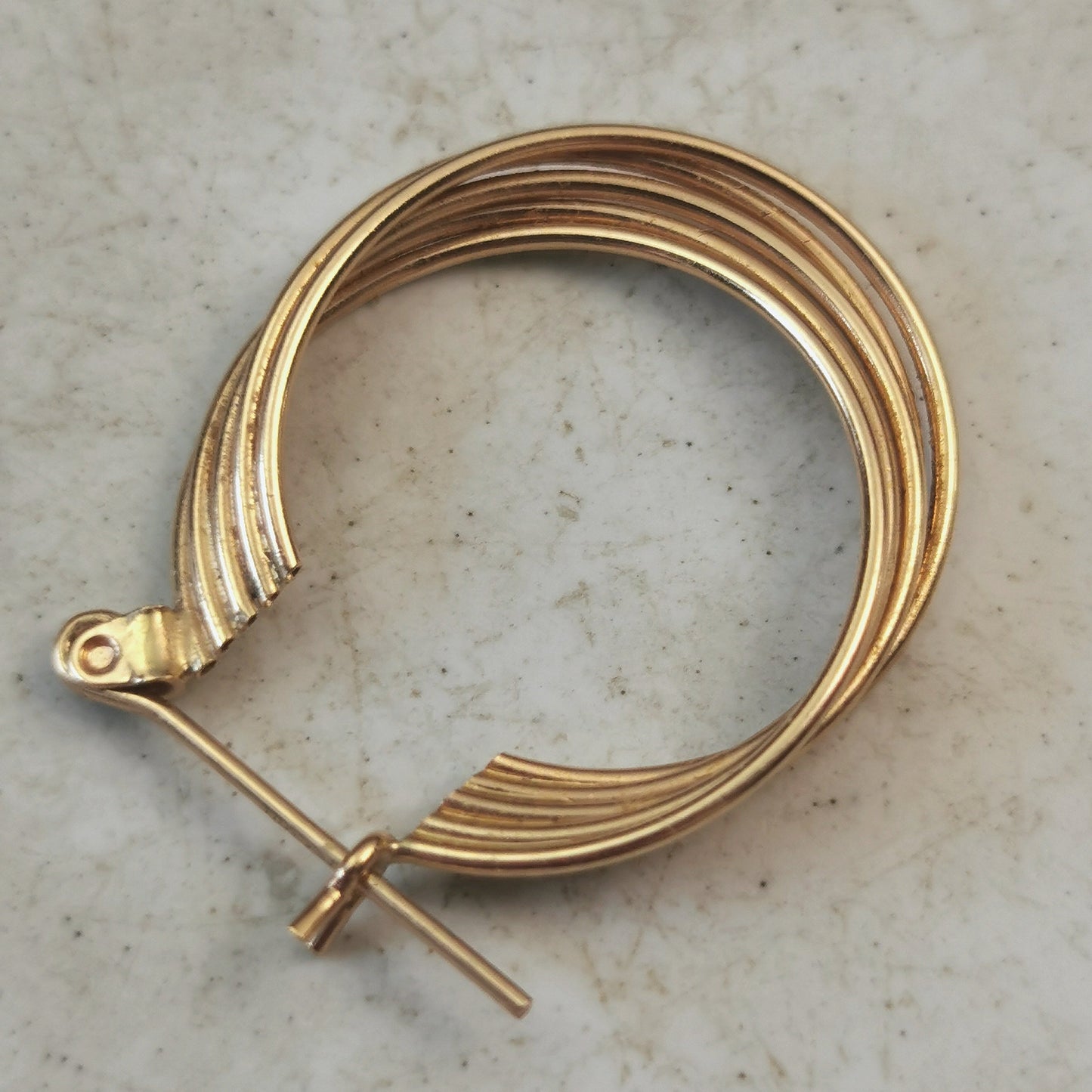 Estate 14k Yellow Gold Multi Hoops - DENTED