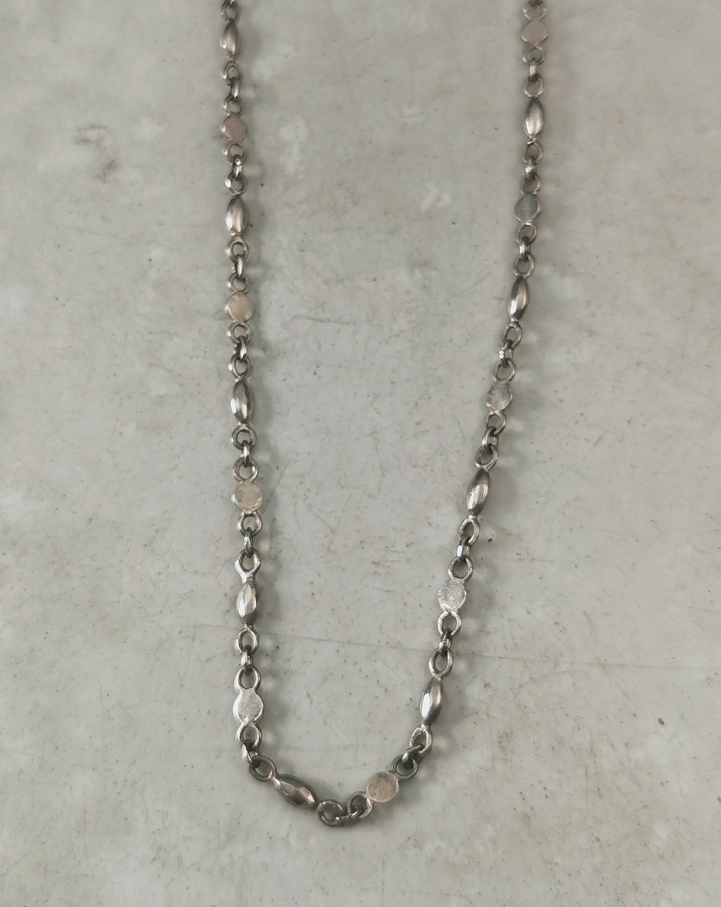 Estate Links Of London 4 Leaf Clover Pendant & Vintage Sterling Silver Line Dot Station Chain