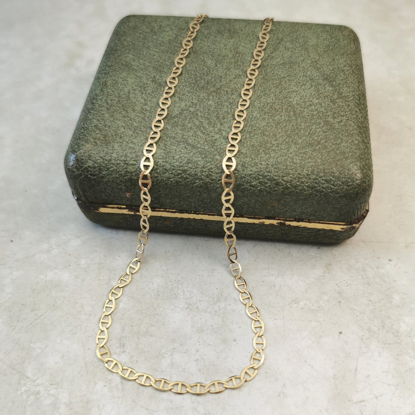 Estate 10k Yellow Gold Flat Mariner Chain
