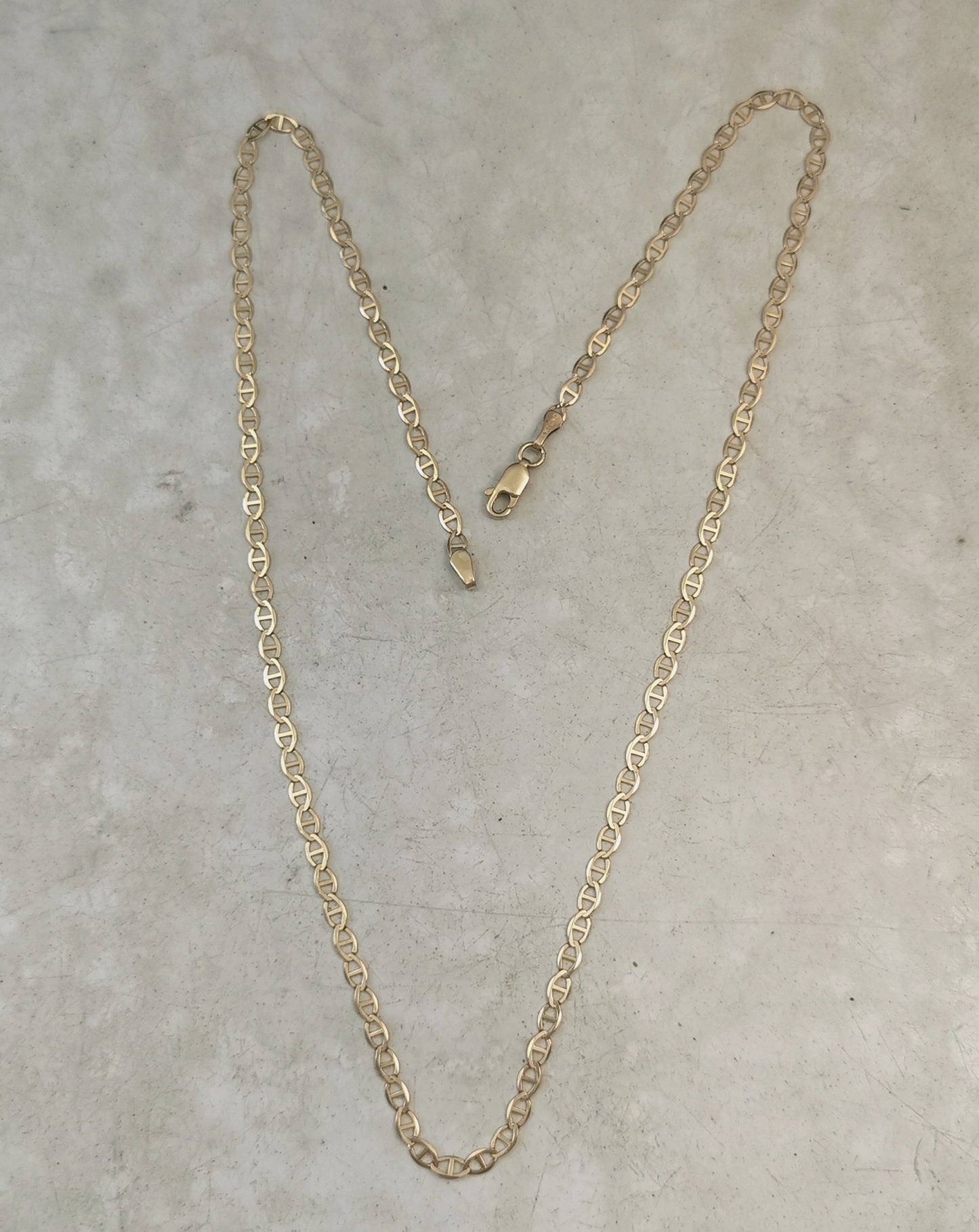 Estate 10k Yellow Gold Flat Mariner Chain