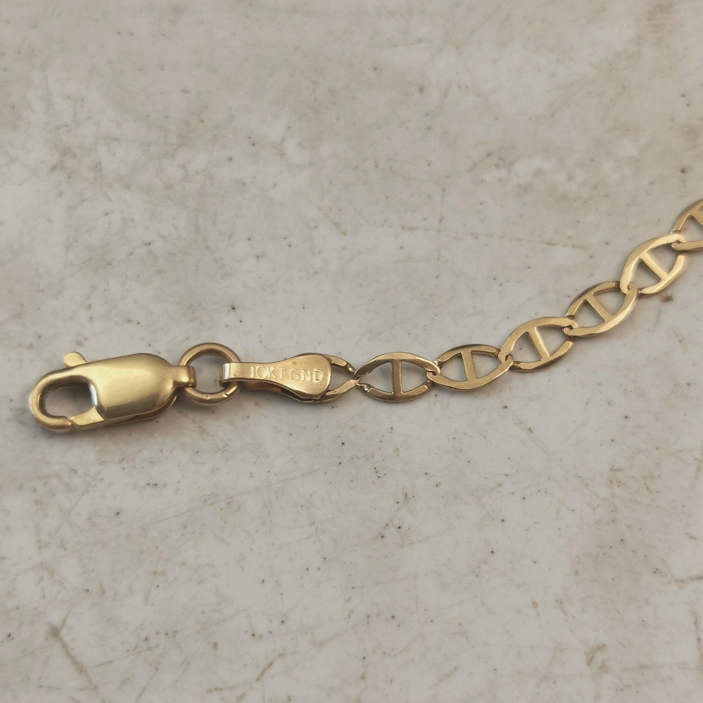 Estate 10k Yellow Gold Flat Mariner Chain