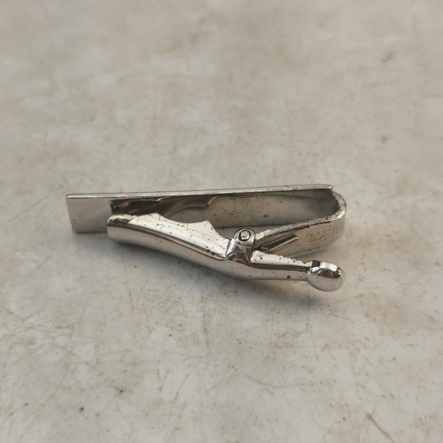 Vintage Forstner Sterling Silver Initial 'W' Tie Clip