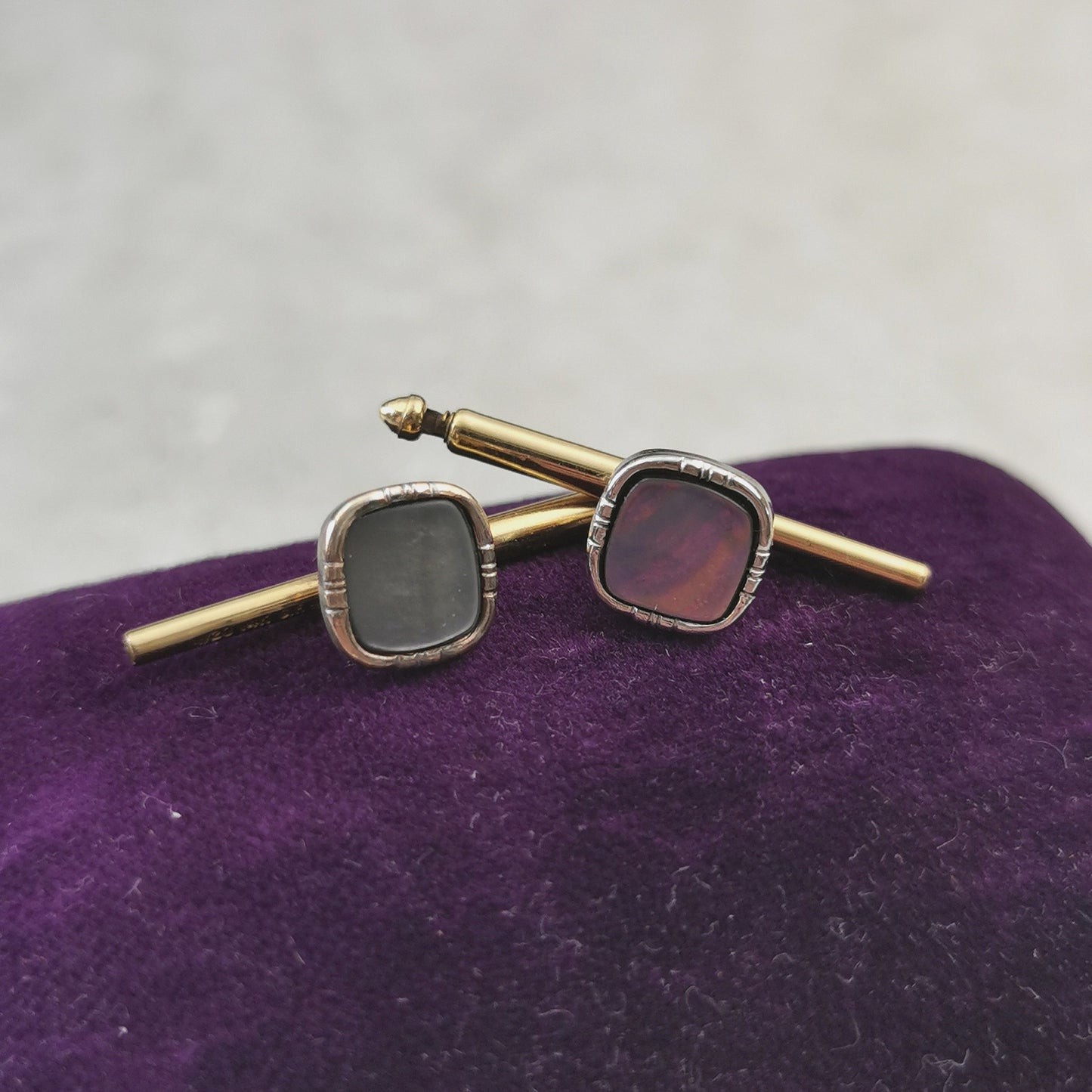 Vintage Gold Filled and Abalone Shell Cufflinks