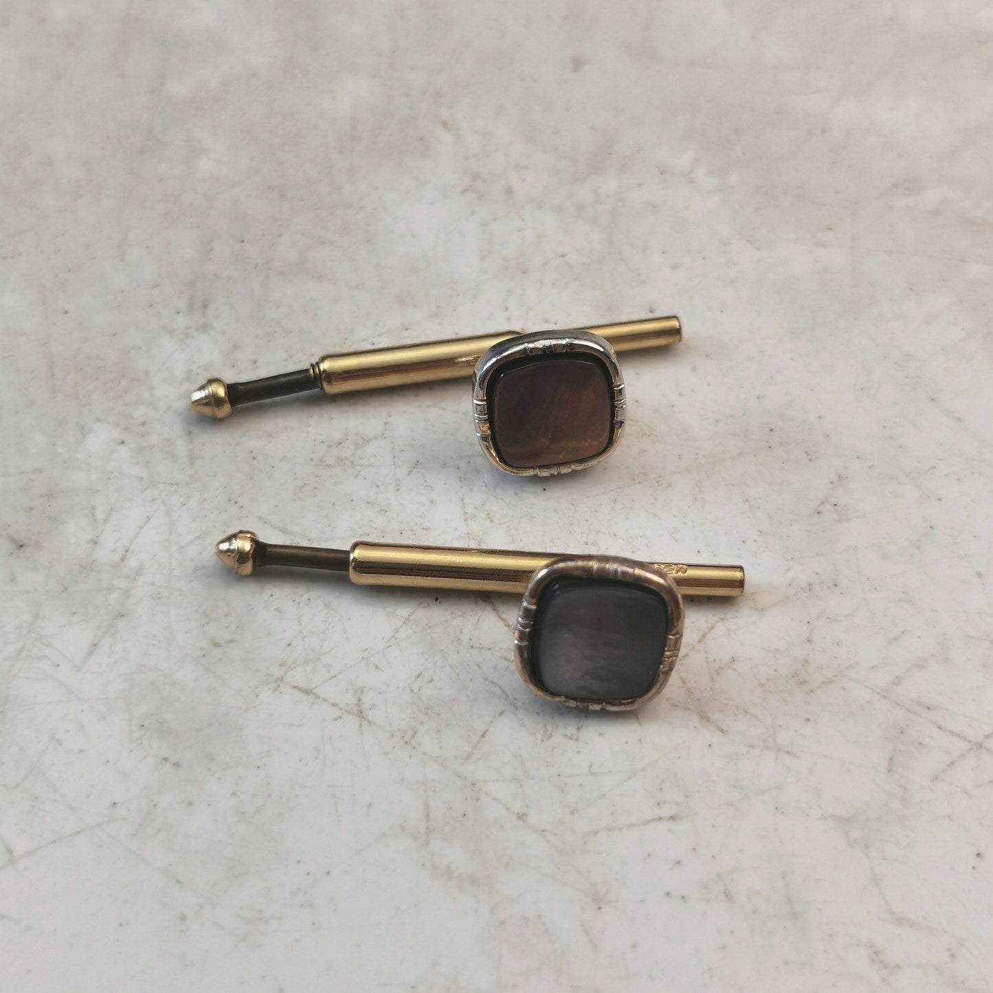 Vintage Gold Filled and Abalone Shell Cufflinks