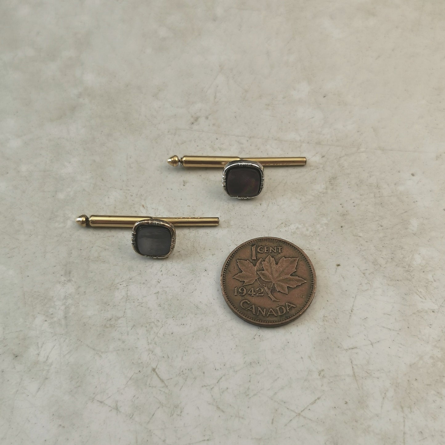 Vintage Gold Filled and Abalone Shell Cufflinks