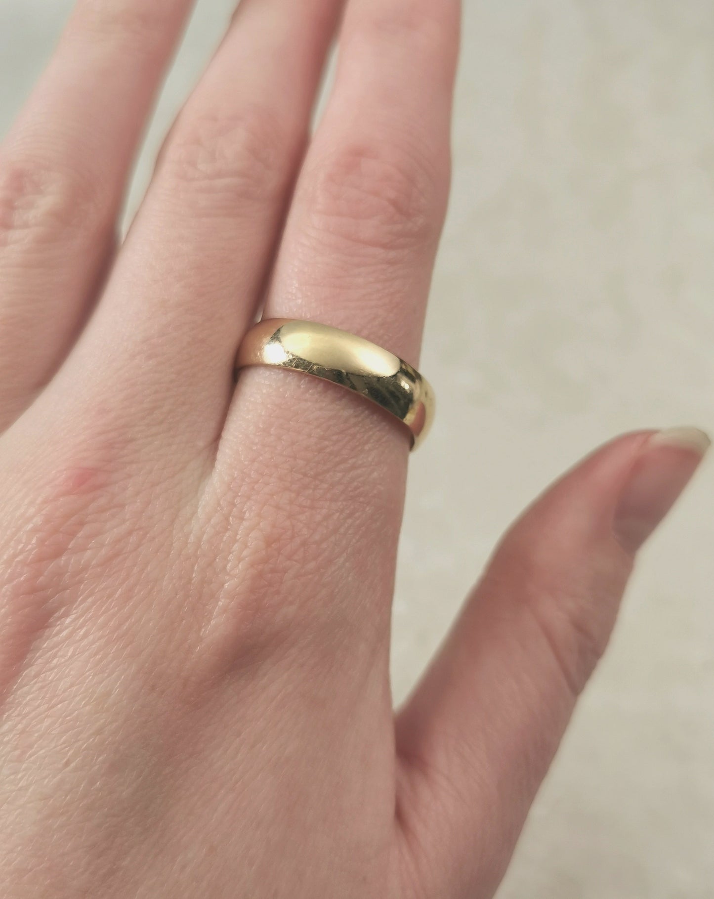 Estate 10k Yellow Gold Wide Wedding Band