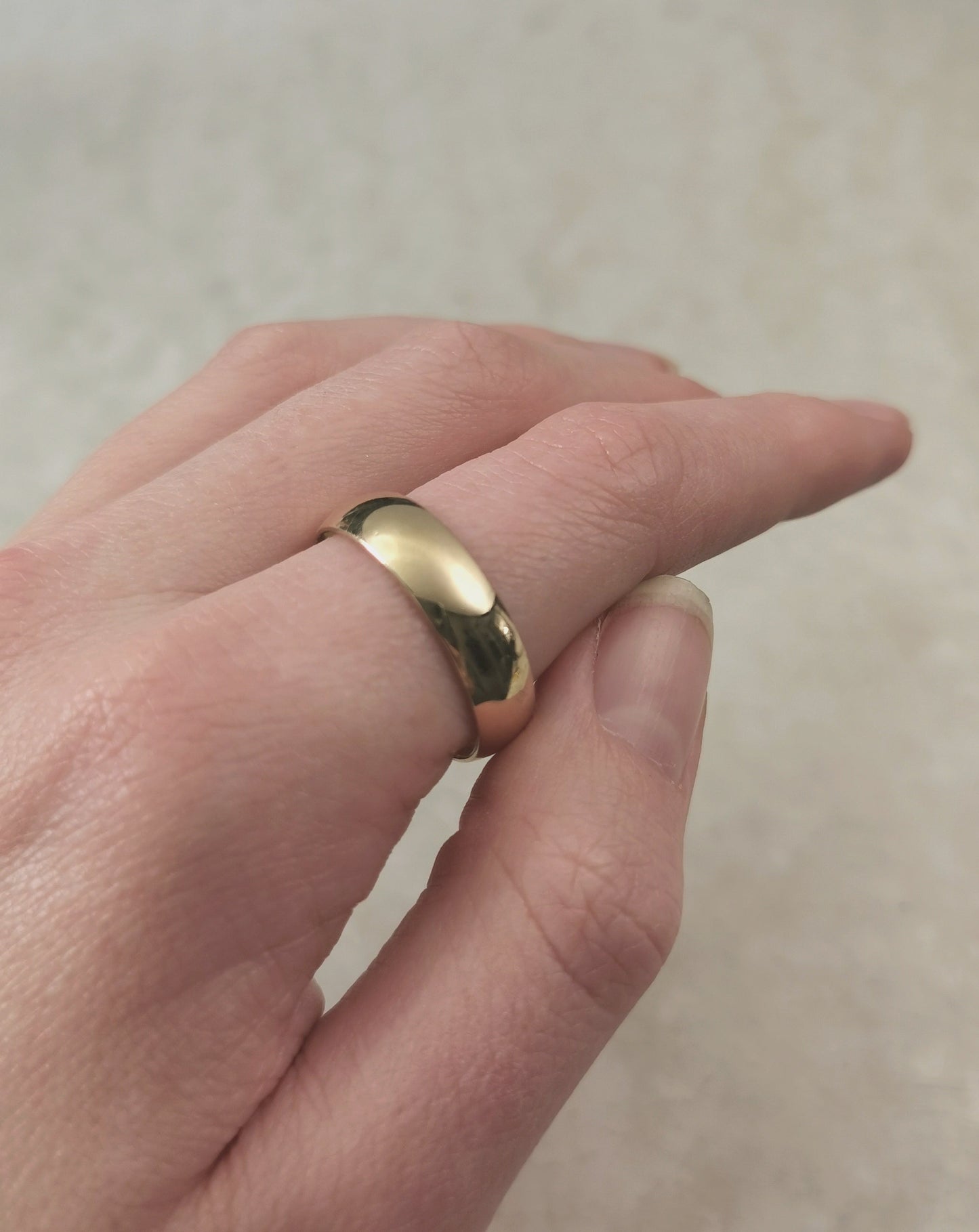 Estate 10k Yellow Gold Wide Wedding Band
