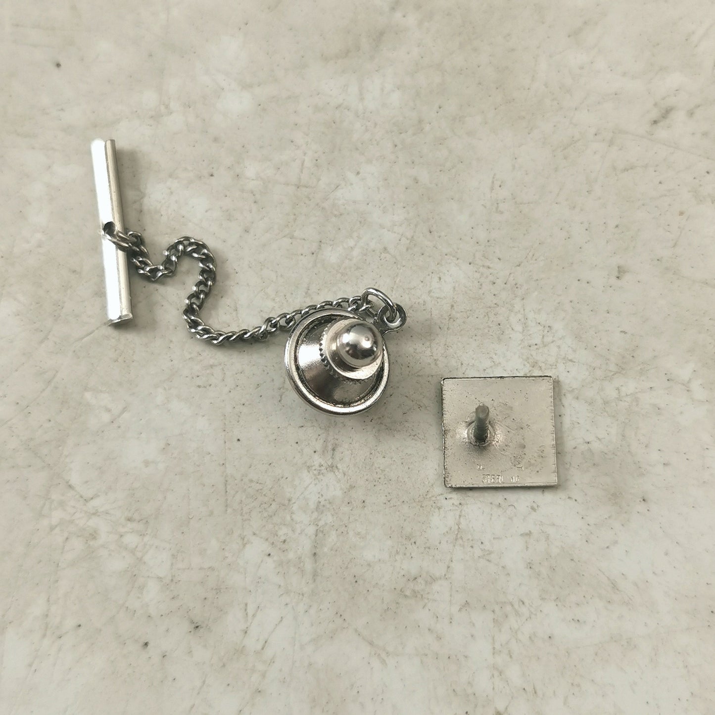 Vintage Sterling Silver Tie Tack and Cufflinks Set