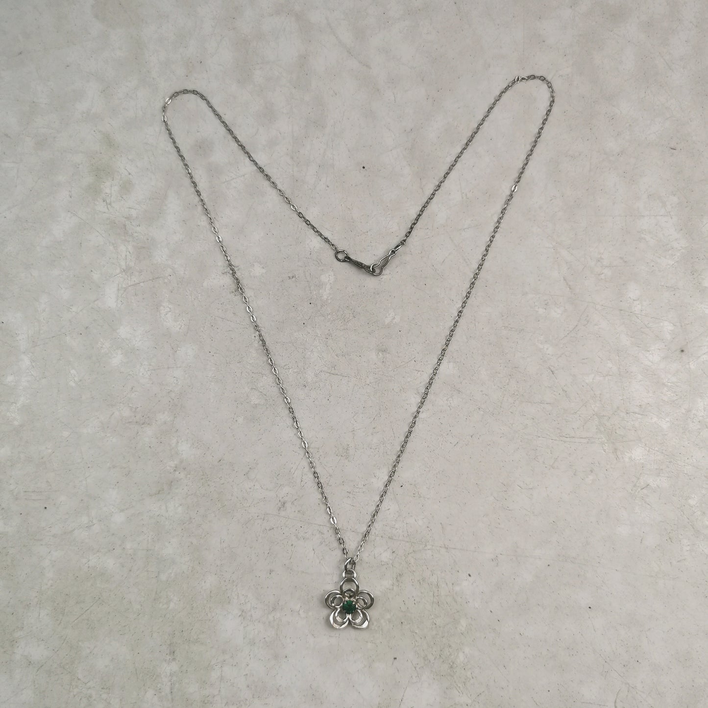 Vintage Bond Boyd Sterling May Birthstone Necklace