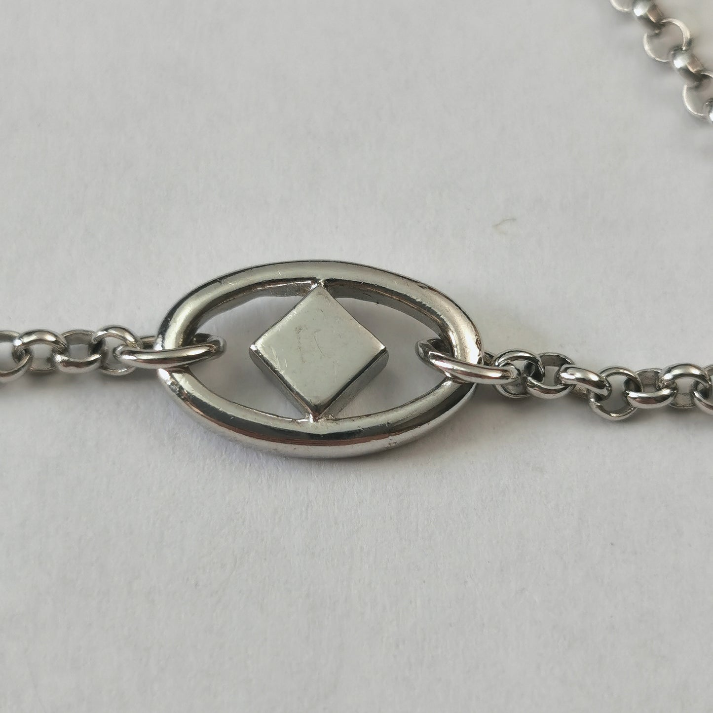 Elle Sterling Silver 23.5" Rolo Chain with Ruby Logo Tag