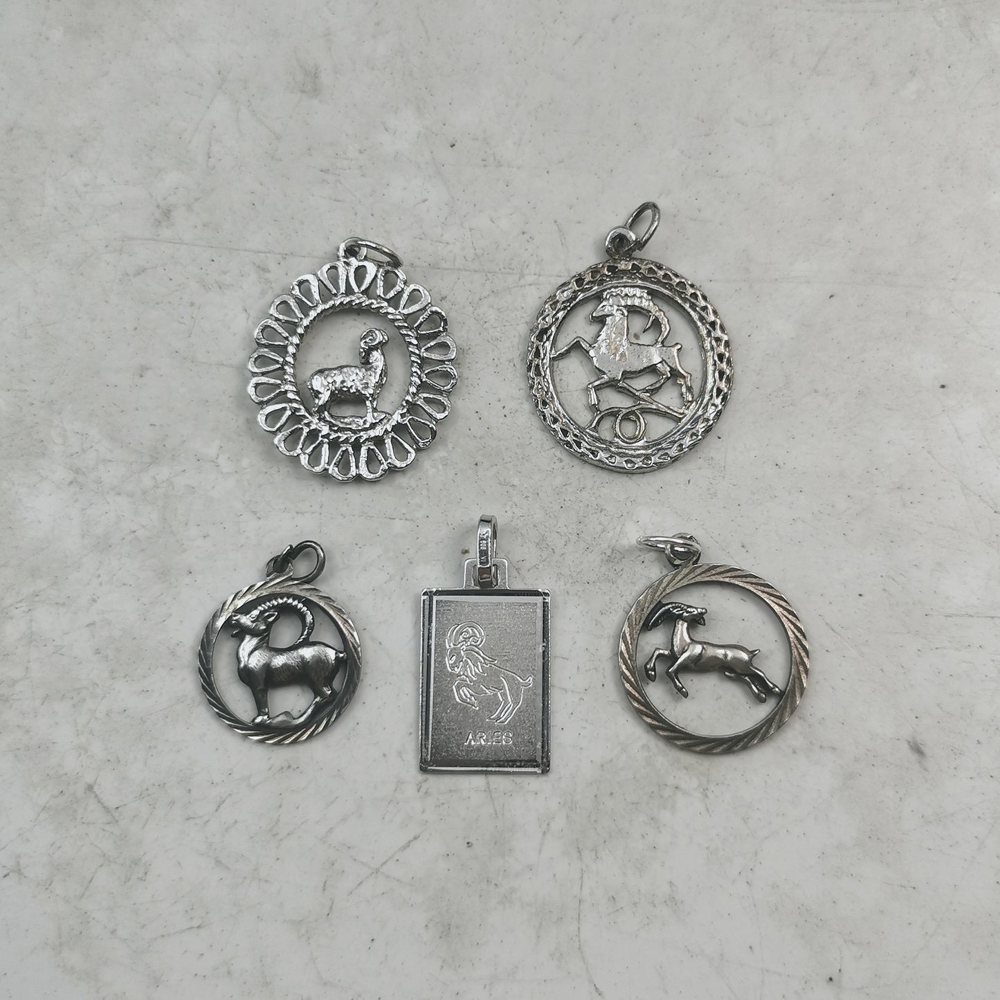 Vintage Sterling Silver Aries Zodiac Charms