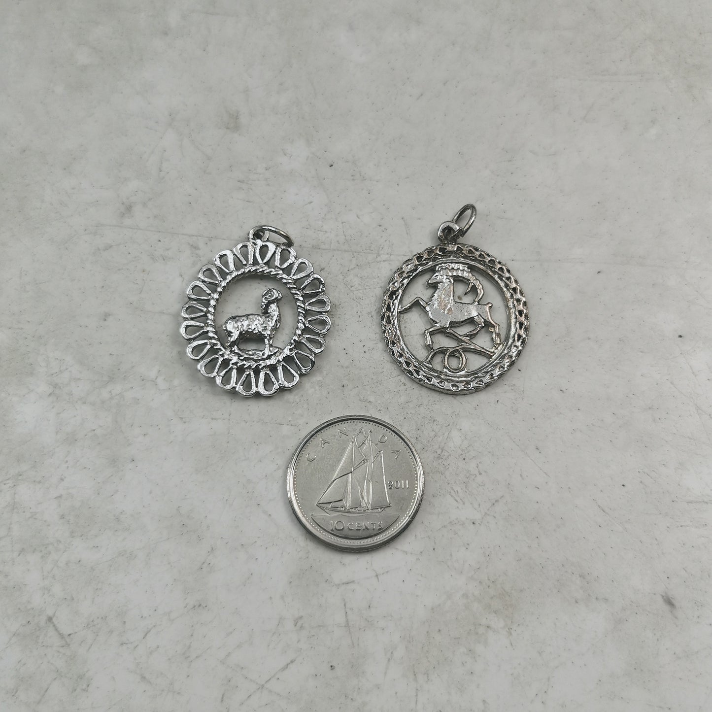 Vintage Sterling Silver Aries Zodiac Charms