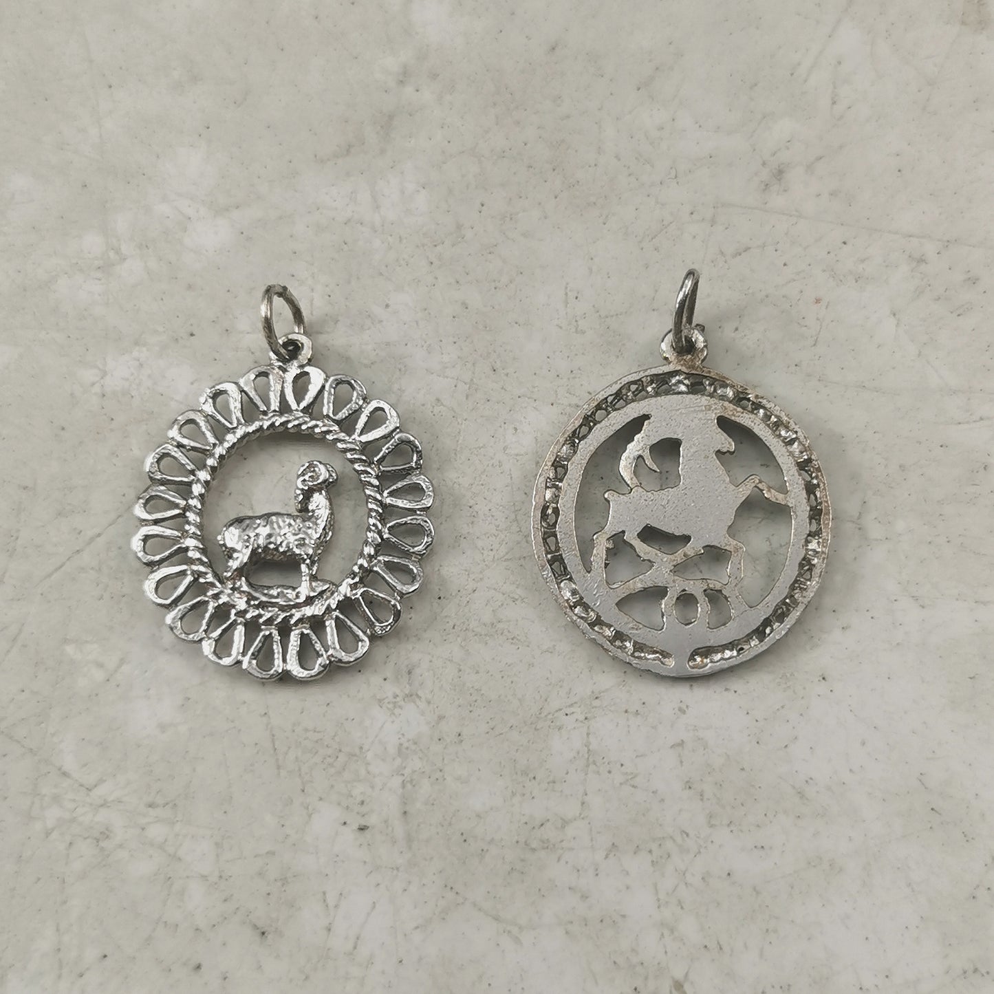 Vintage Sterling Silver Aries Zodiac Charms