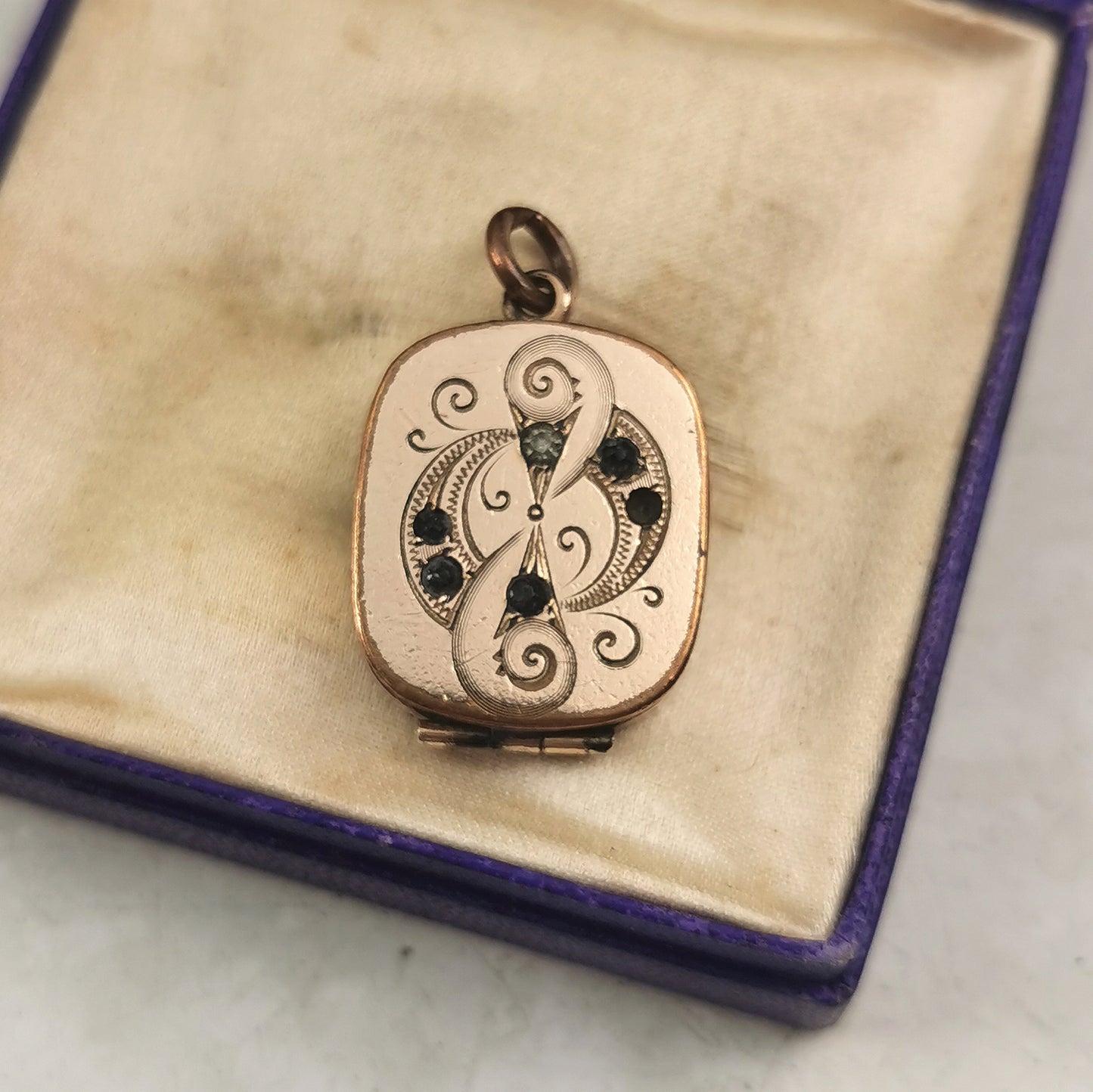 Antique Victorian Gold Filled Paste Locket