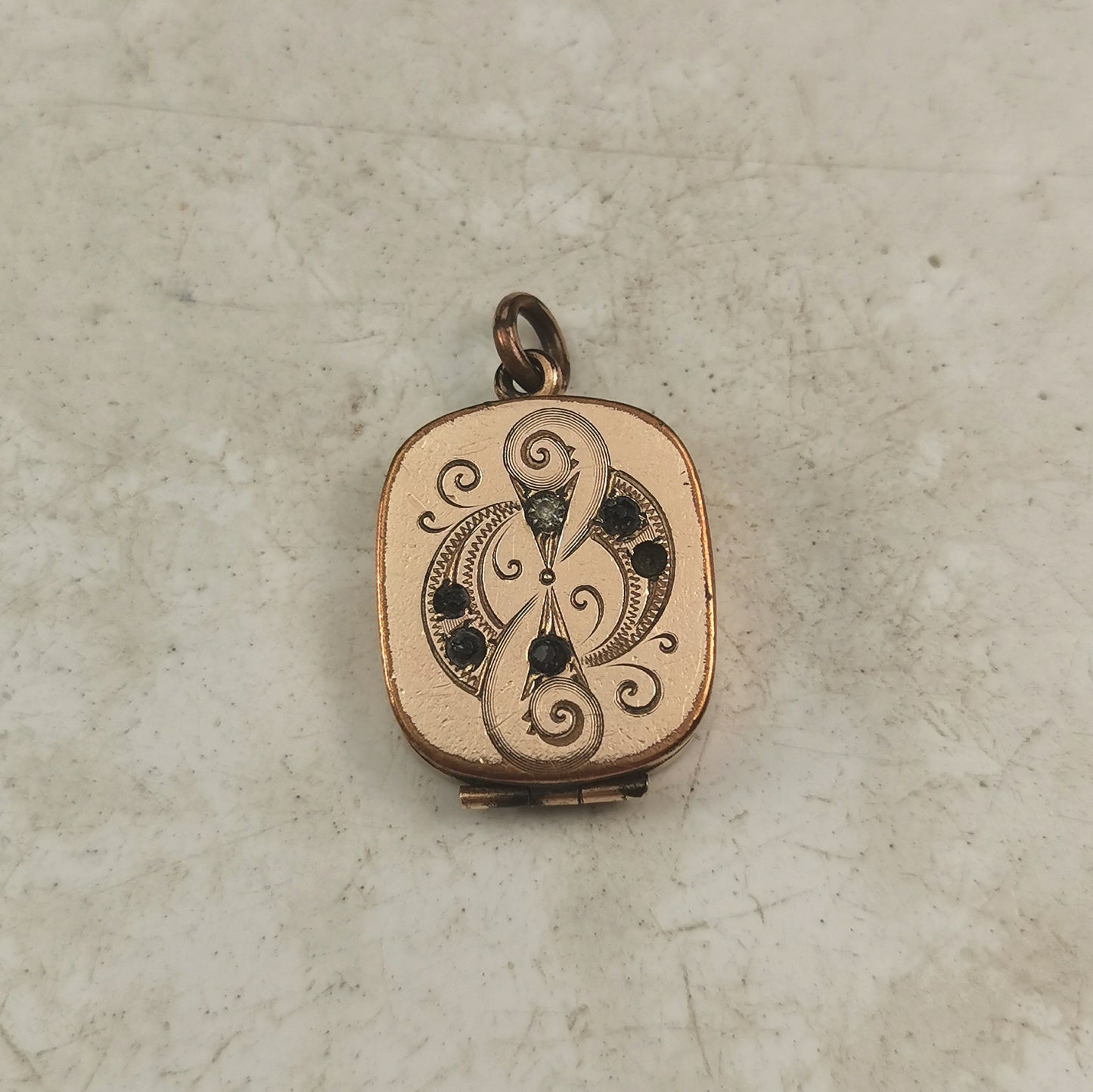 Antique Victorian Gold Filled Paste Locket