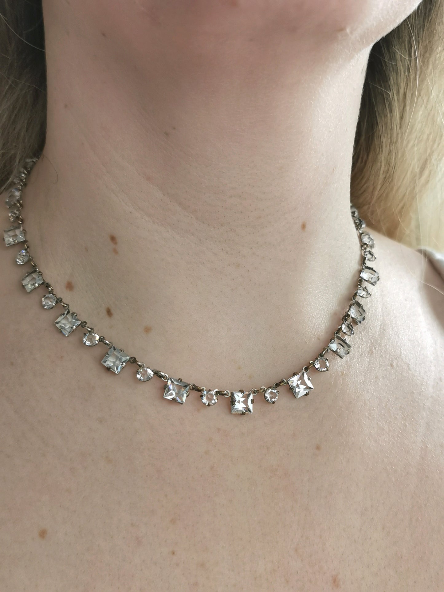 Art Deco Rivière Crystal Choker Necklace