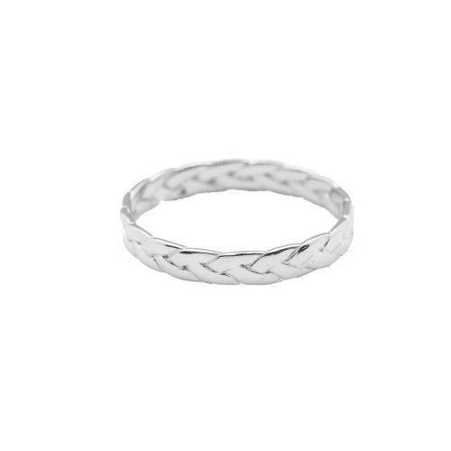 New Sterling Silver Braided Band