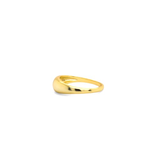 New Sterling Silver Dome Ring - Silver & Gold