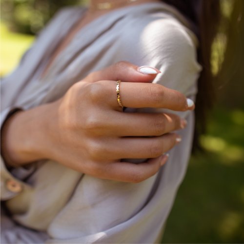 New 10k Yellow Gold Dot Band