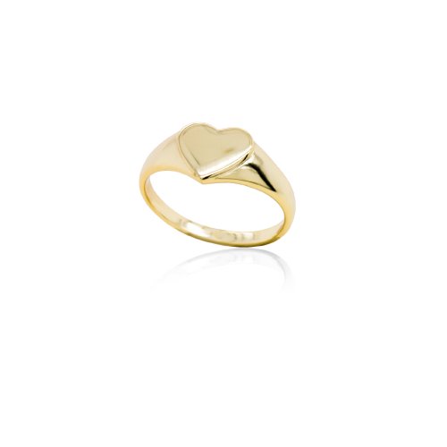 New Sterling Silver Heart Signet - Silver & Gold