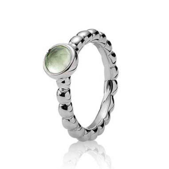 Estate Pandora Sterling Silver Sweet Dreams Prehnite Ring