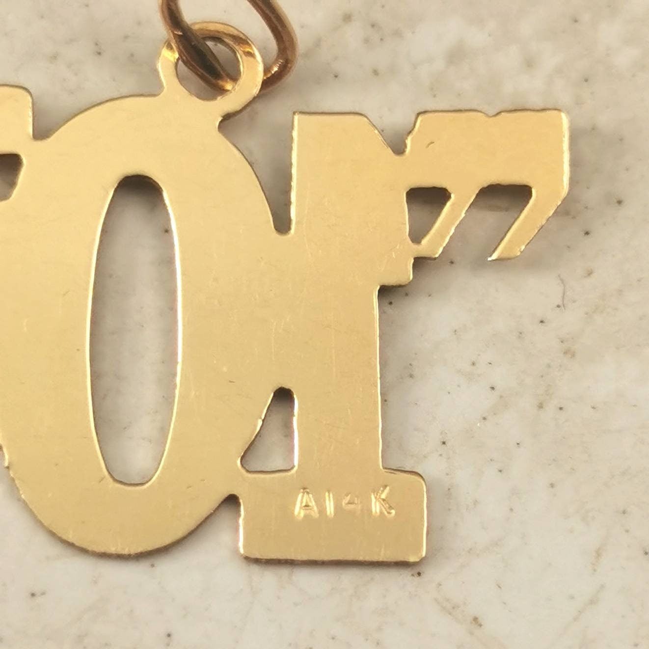 Vintage 14k Yellow Gold "10" Charm - You're A Ten!
