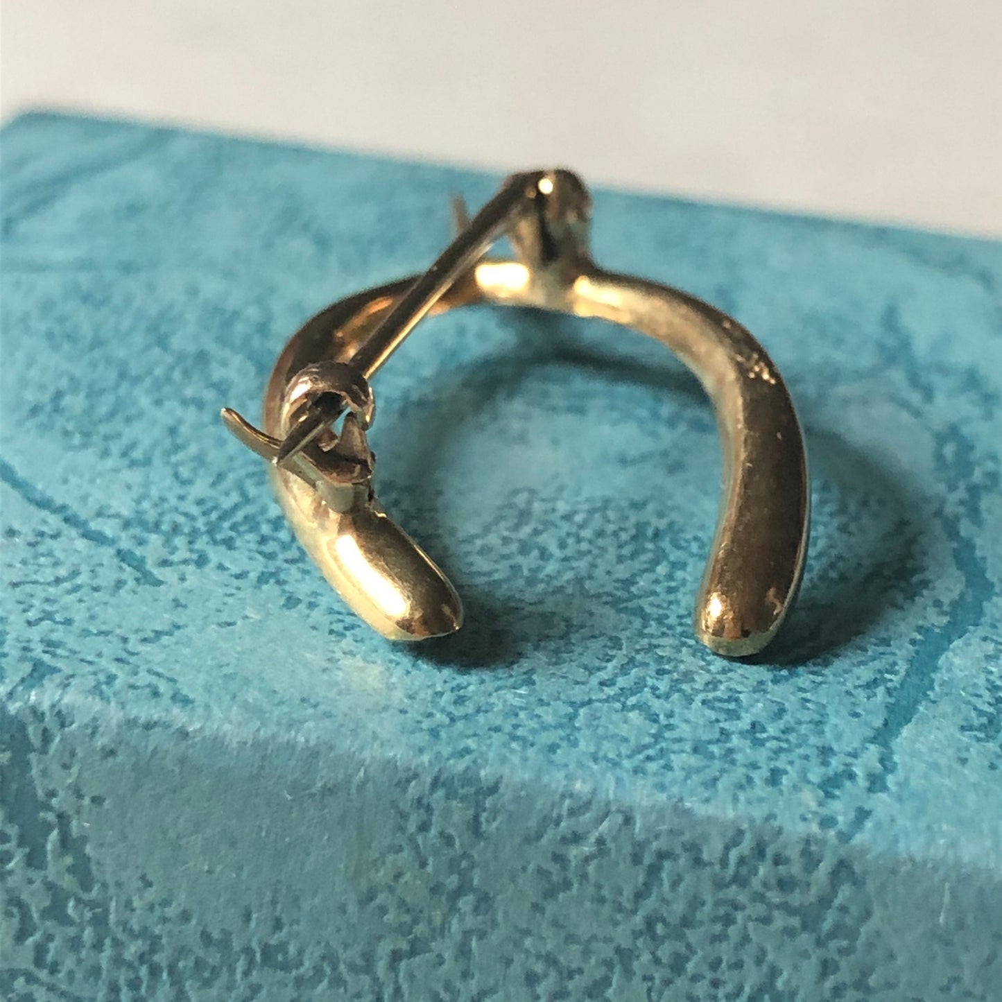 Edwardian 14k Yellow Gold & Seed Pearl Wishbone Brooch