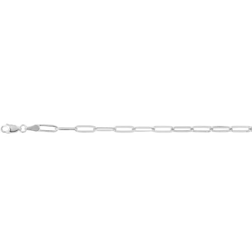 New Sterling Silver 3.5mm Wide Paperclip Chain Anklet - Silver & Gold