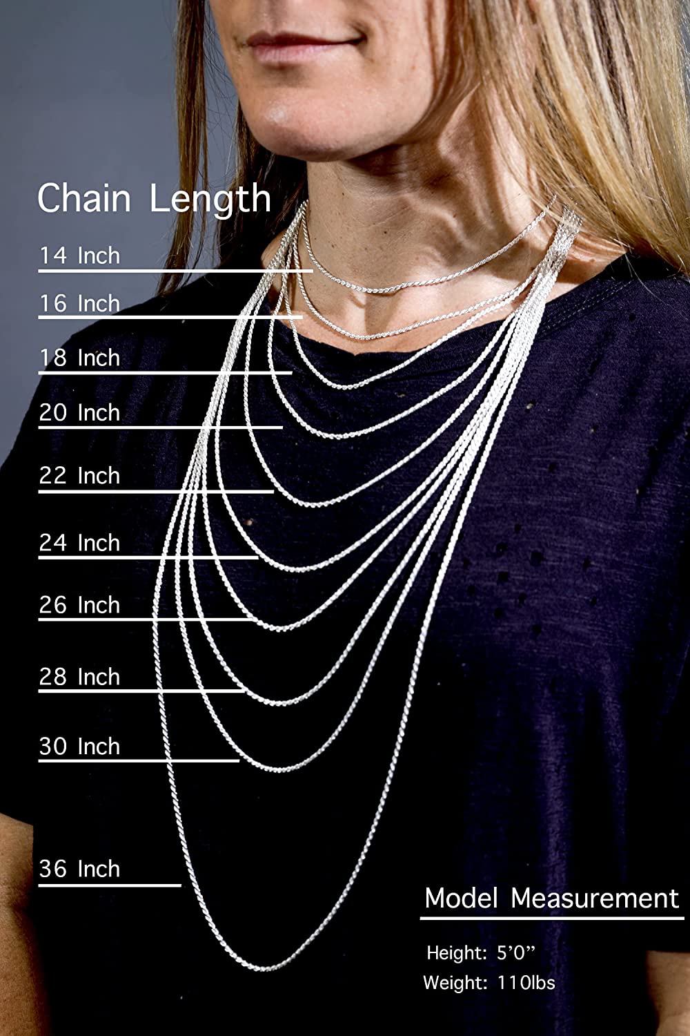 New Sterling Silver 2.8mm Curb Link Chain Necklace