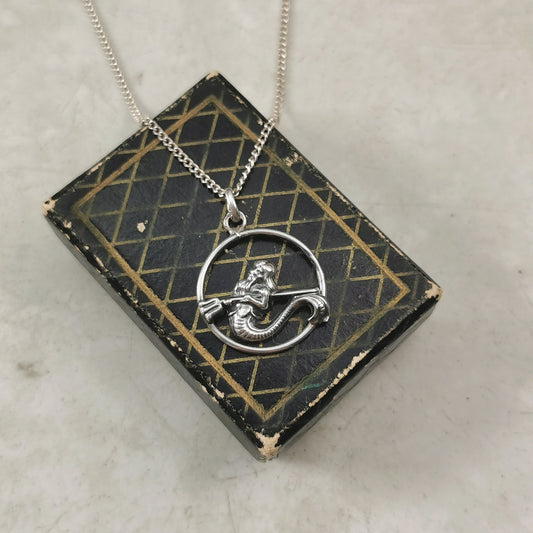 Vintage 835 Silver Aquarius Necklace 1960s Paris