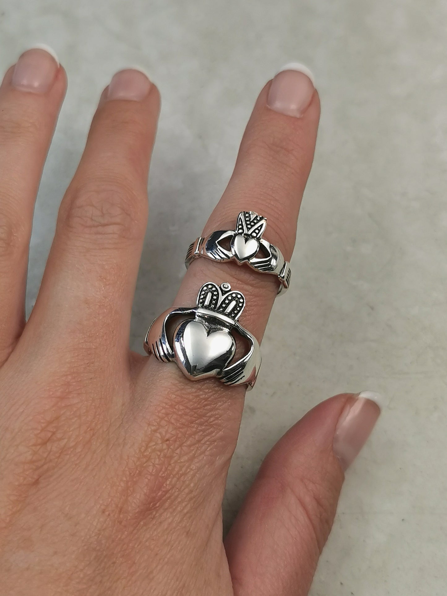 New Sterling Silver Large Claddagh Ring