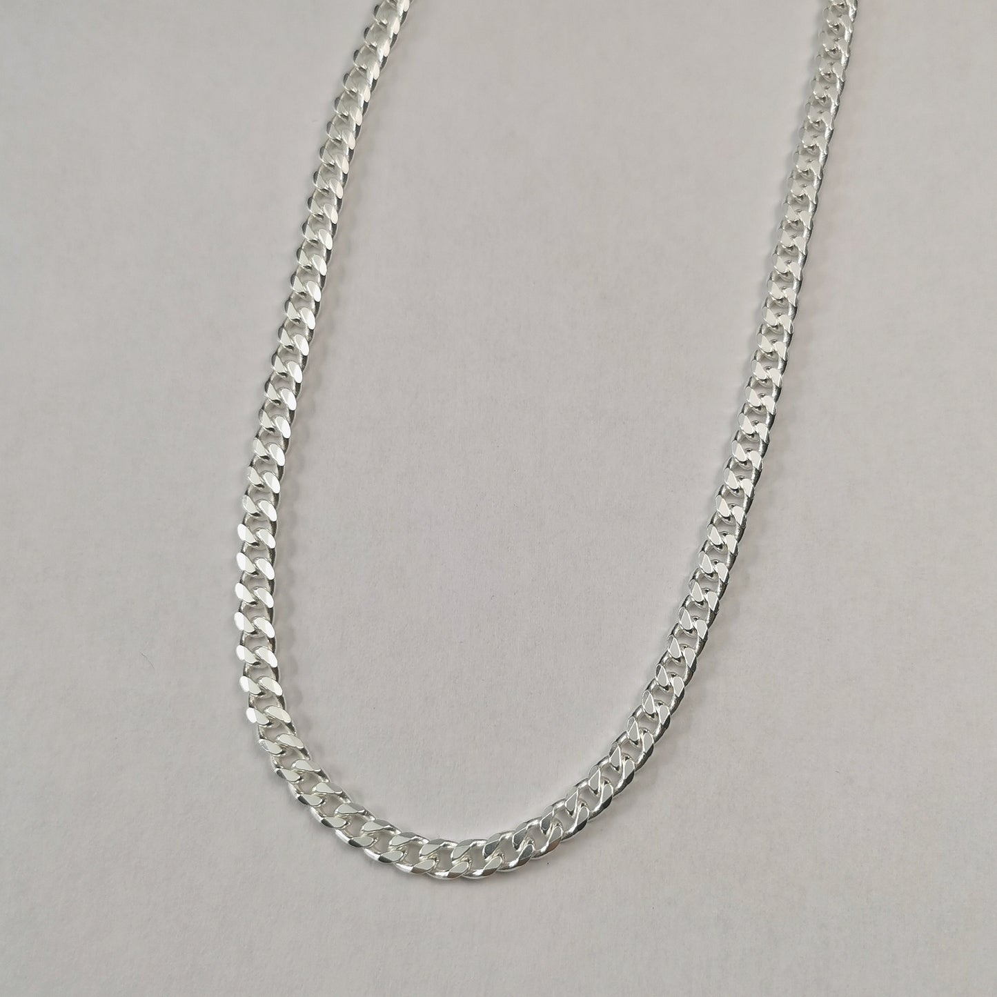New Sterling Silver 4.2mm Curb Link Chain Men's/Unisex Necklace