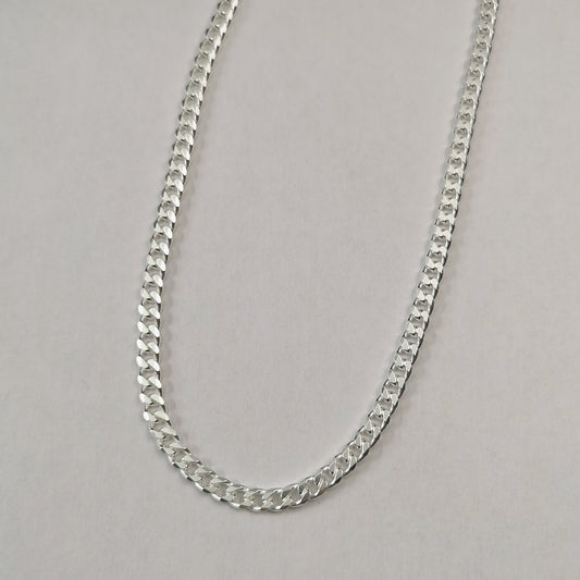 New Sterling Silver 4.2mm Curb Link Chain Men's/Unisex Necklace