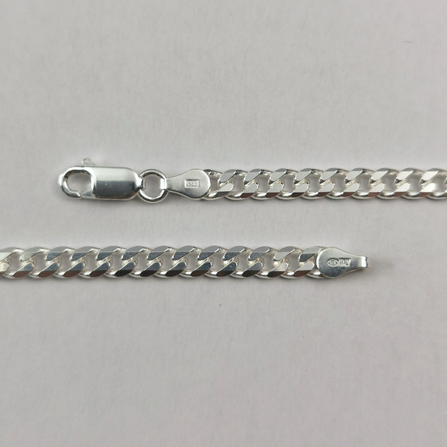 New Sterling Silver 4.2mm Curb Link Chain Men's/Unisex Necklace