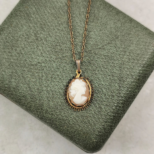 Vintage Gold Filled Cameo Necklace