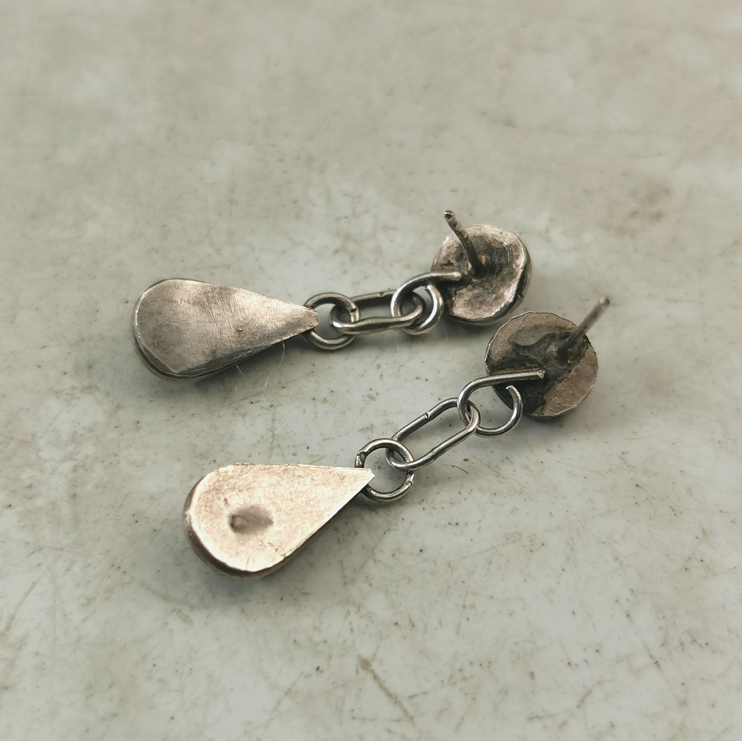 Vintage Silver South Western Turquoise Earrings