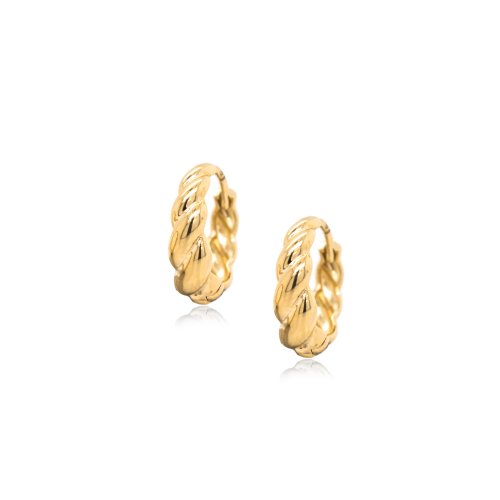 New 10k Yellow Gold Croissant Huggies