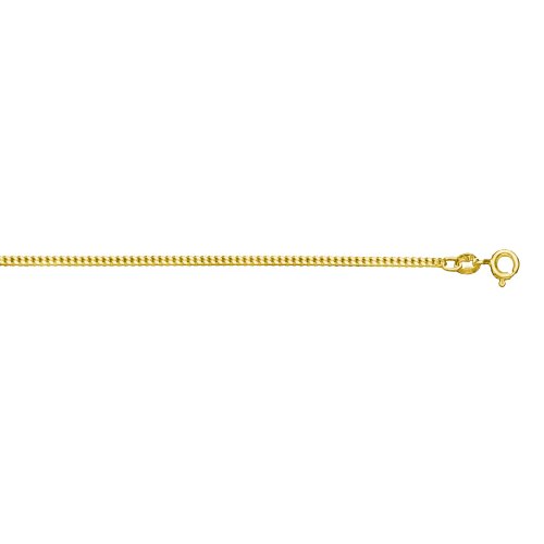 New Sterling Silver 1.2mm Curb Link Chain Necklace - Silver & Gold