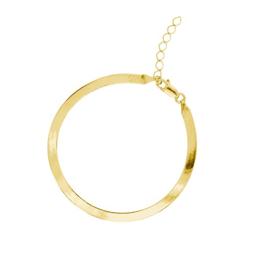New 10k Yellow Gold 3.5mm Herringbone Bracelet