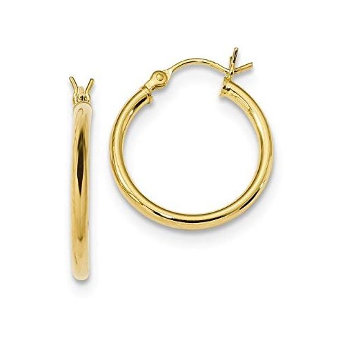 New Sterling Silver Gold Vermeil MEDIUM Tube Hoop